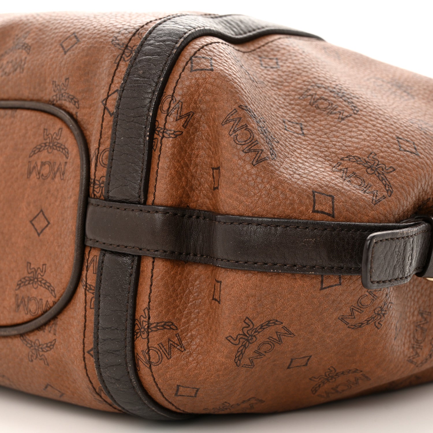 MCM Visetos Drawstring Shopper Cognac 10 of 21