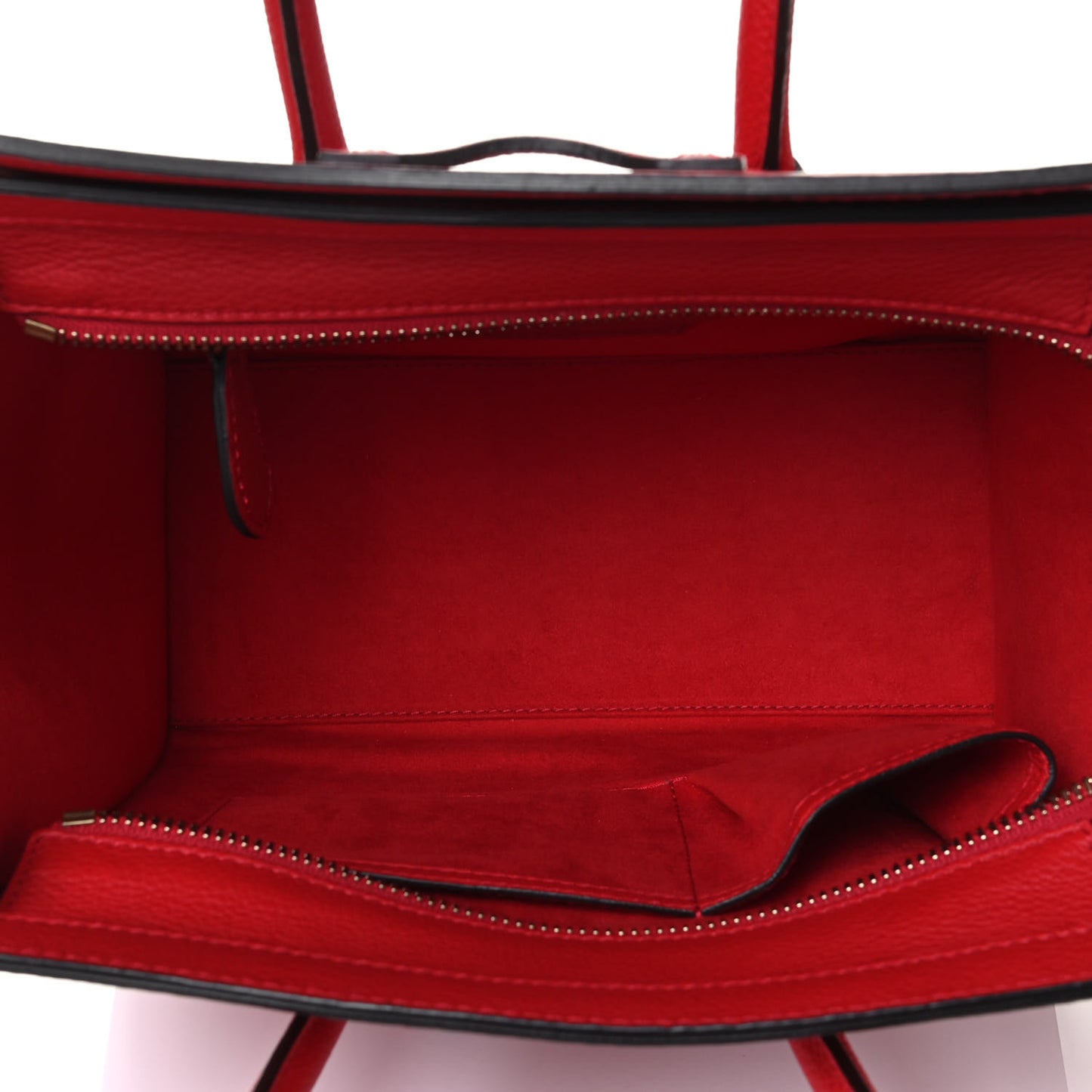 Drummed Calfskin Micro Luggage Red
