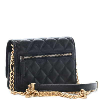 Chanel Caviar Quilted Mini Bracelet On Chain Wallet On Chain WOC Black 2 of 8