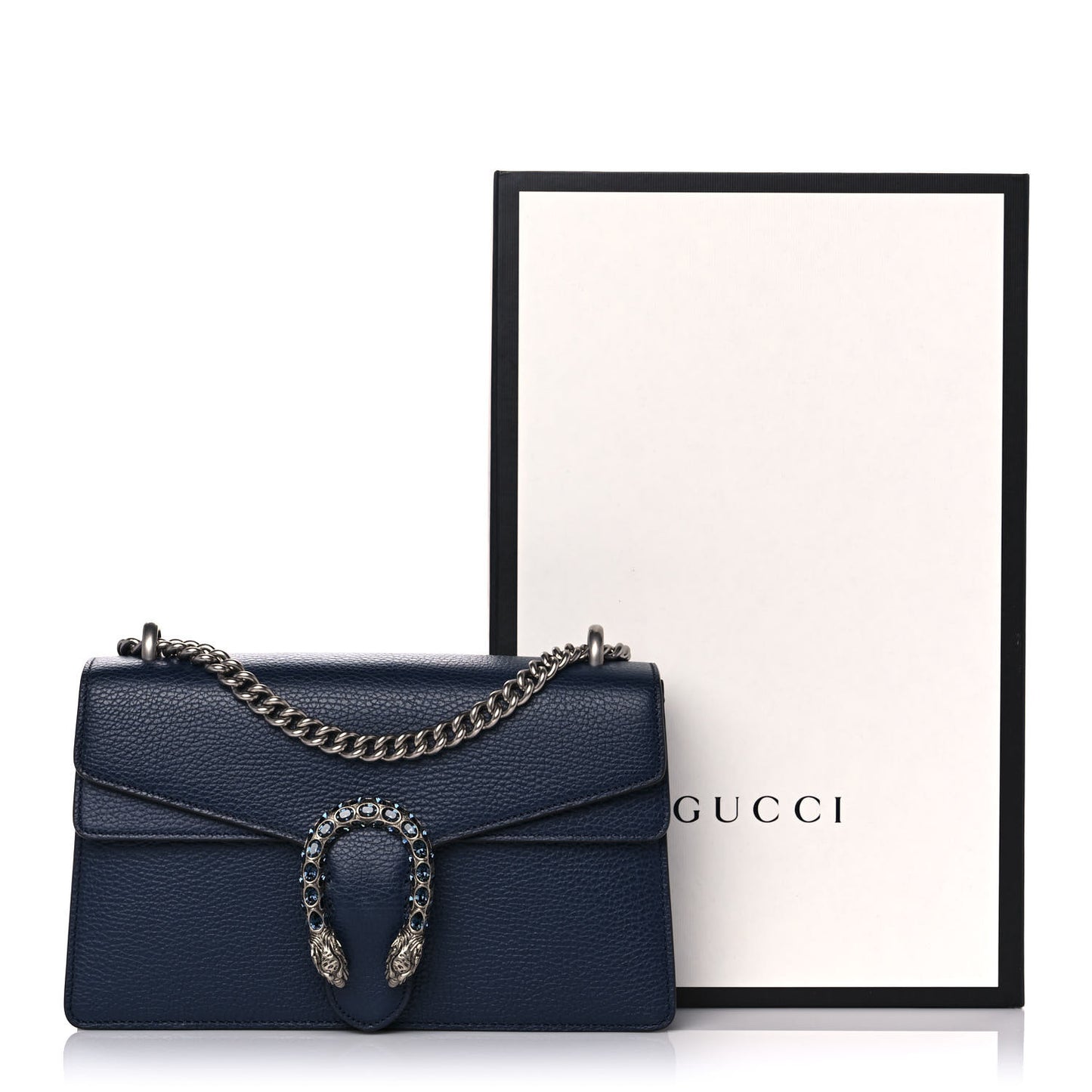 Dollar Calfskin Crystal Small Dionysus Shoulder Bag Blue Agata Montana Sapphire
