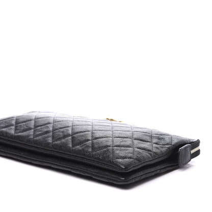 Chanel Caviar Quilted Small Zipped Boy Pouch Black 6 of 10
