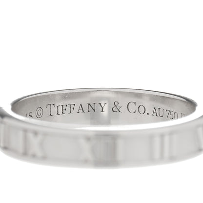 Tiffany 18K White Gold Atlas Band Ring 53 6.5 4 of 5