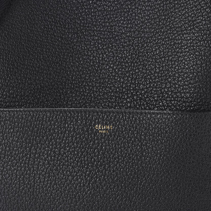 Celine Soft Grained Calfskin Sangle Bucket Bag Black 9 of 10