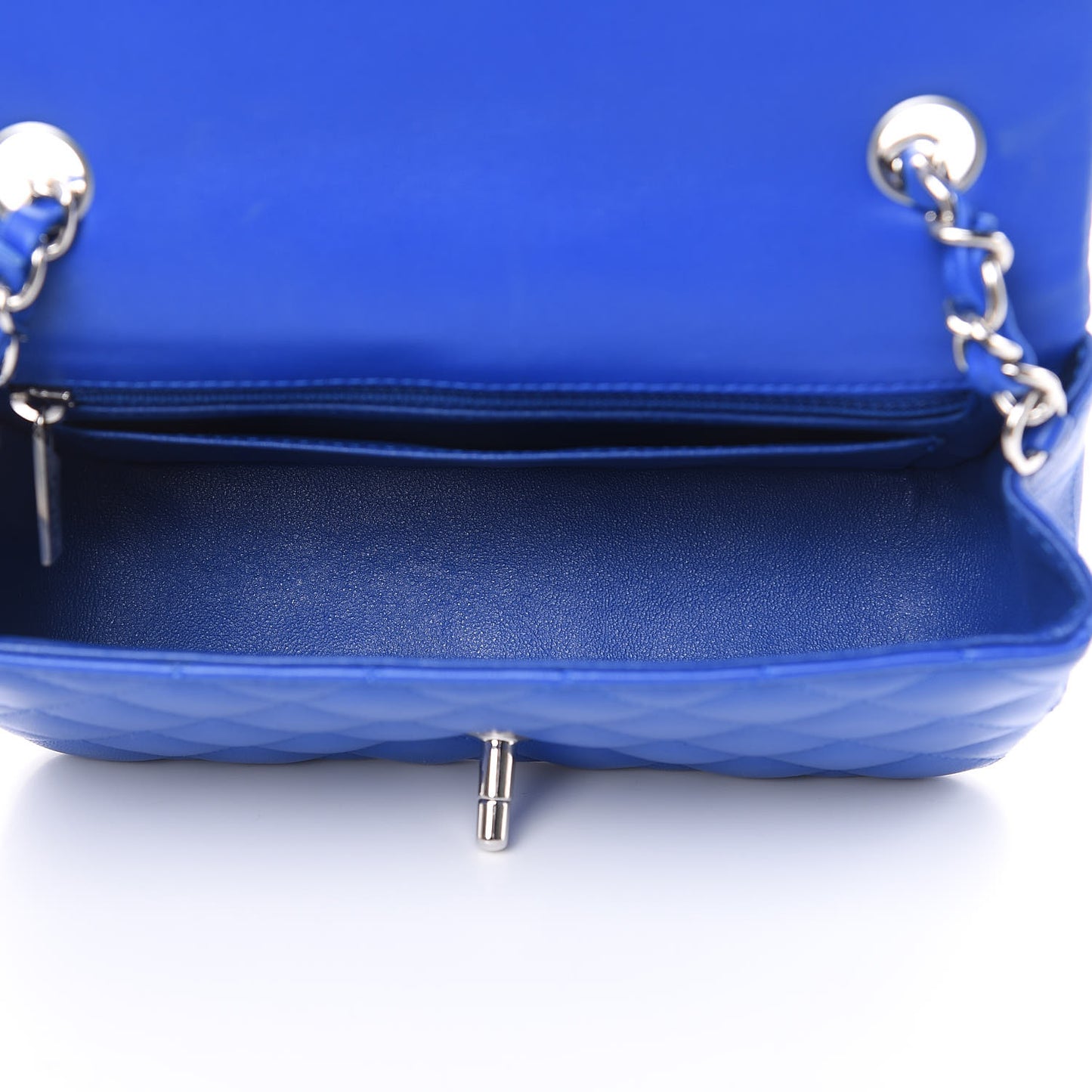 Lambskin Quilted Mini Rectangular Flap Royal Blue