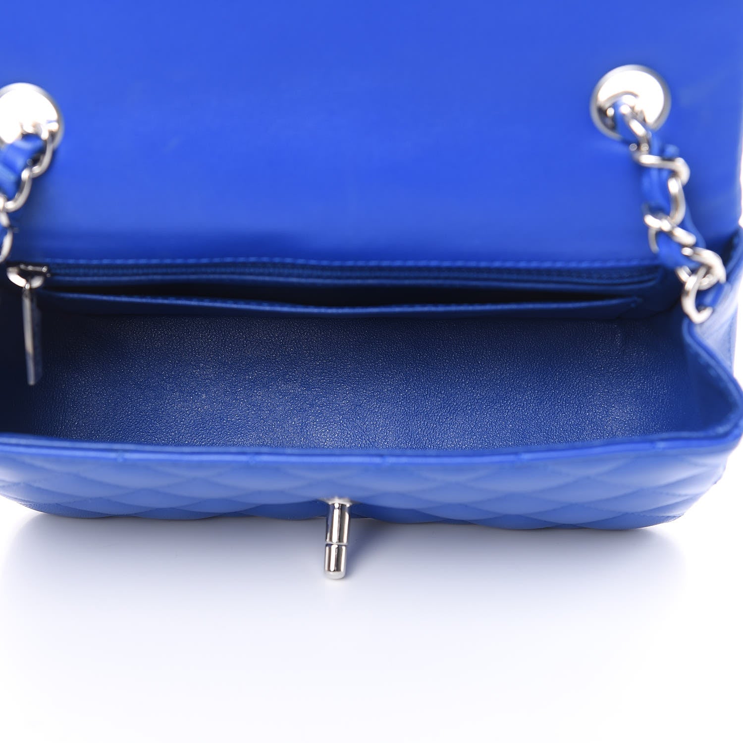 Chanel Lambskin Quilted Mini Rectangular Flap Royal Blue 5 of 11