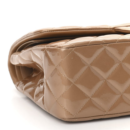 Chanel Patent Quilted Jumbo Double Flap Bronze 9 of 11