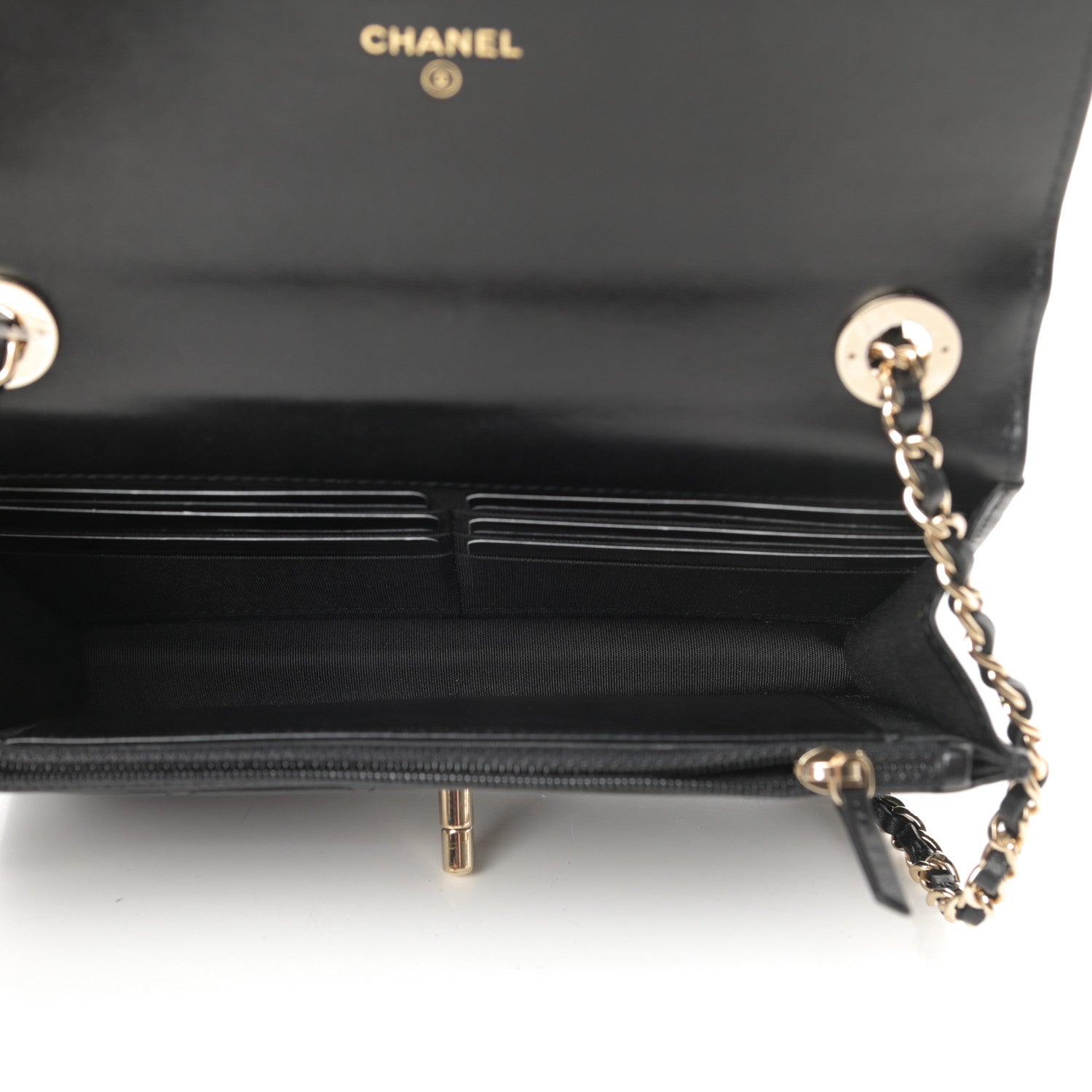 Chanel Lambskin Quilted Trendy CC Wallet On Chain WOC Black 5 of 12