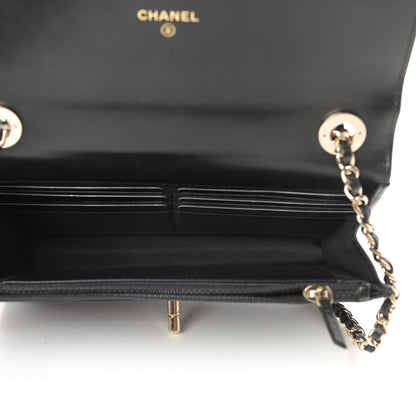 Chanel Lambskin Quilted Trendy CC Wallet On Chain WOC Black 5 of 12