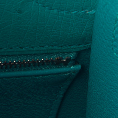 Hermes Ostrich Kelly Sellier 25 Vert Verone 26 of 45