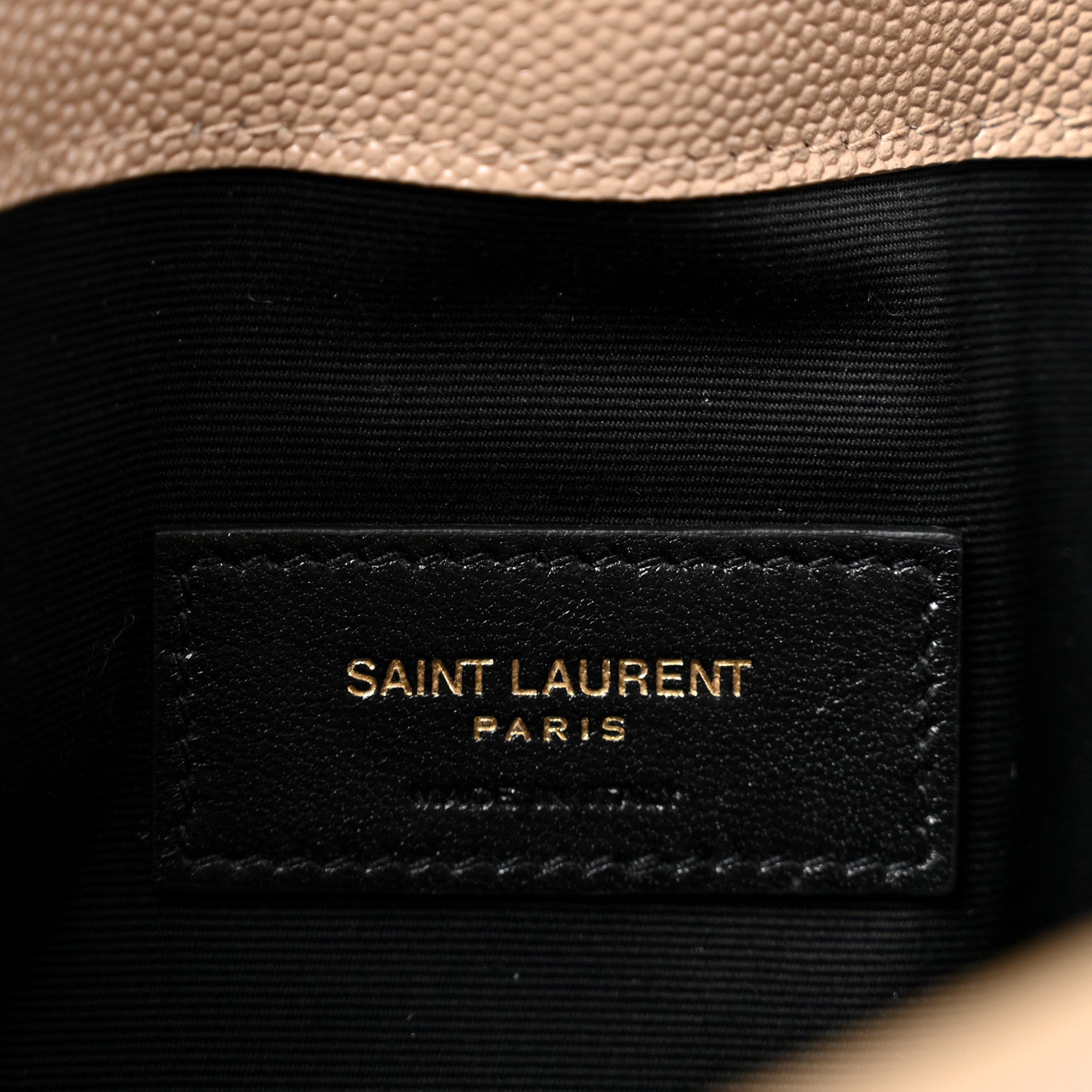 Saint Laurent Grain De Poudre Uptown Pouch Dark Beige 6 of 10