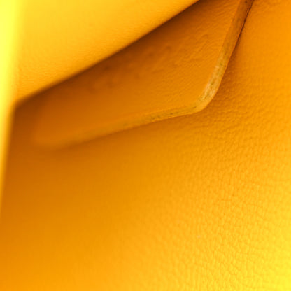 Celine Fluffy Shearling Triomphe Claude Chain Shoulder Bag Yellow 8 of 11