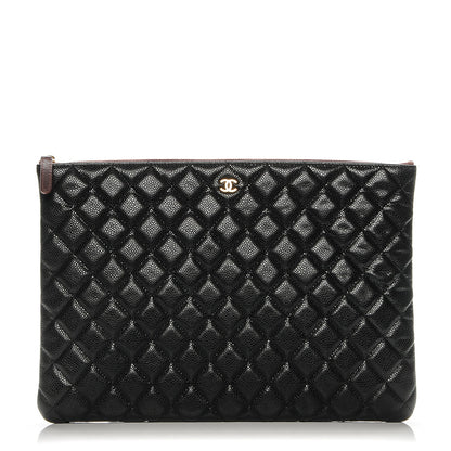 Chanel Caviar Quilted Large Cosmetic Case Black 1 of 7