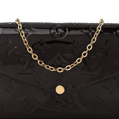 Louis Vuitton Vernis Pochette Felicie Chain Wallet Amarante 8 of 10