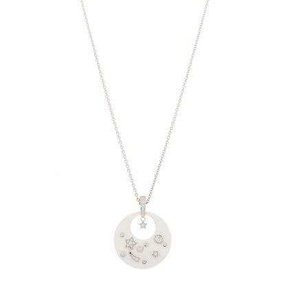 Chanel 18K White Gold Diamond Ceramic Ultra Pendant Necklace White 1 of 6