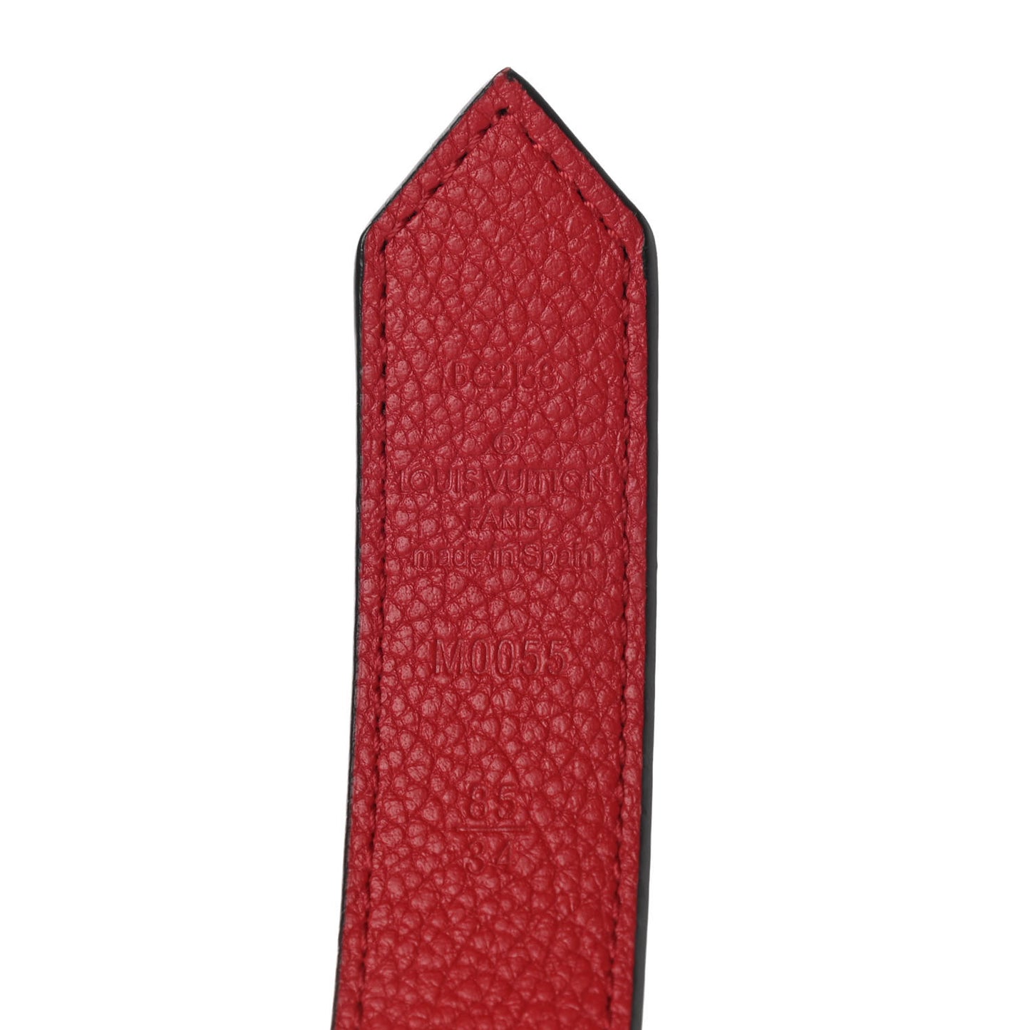 Calfskin Monogram 25mm LV Circle Reversible Belt 85 34 Red