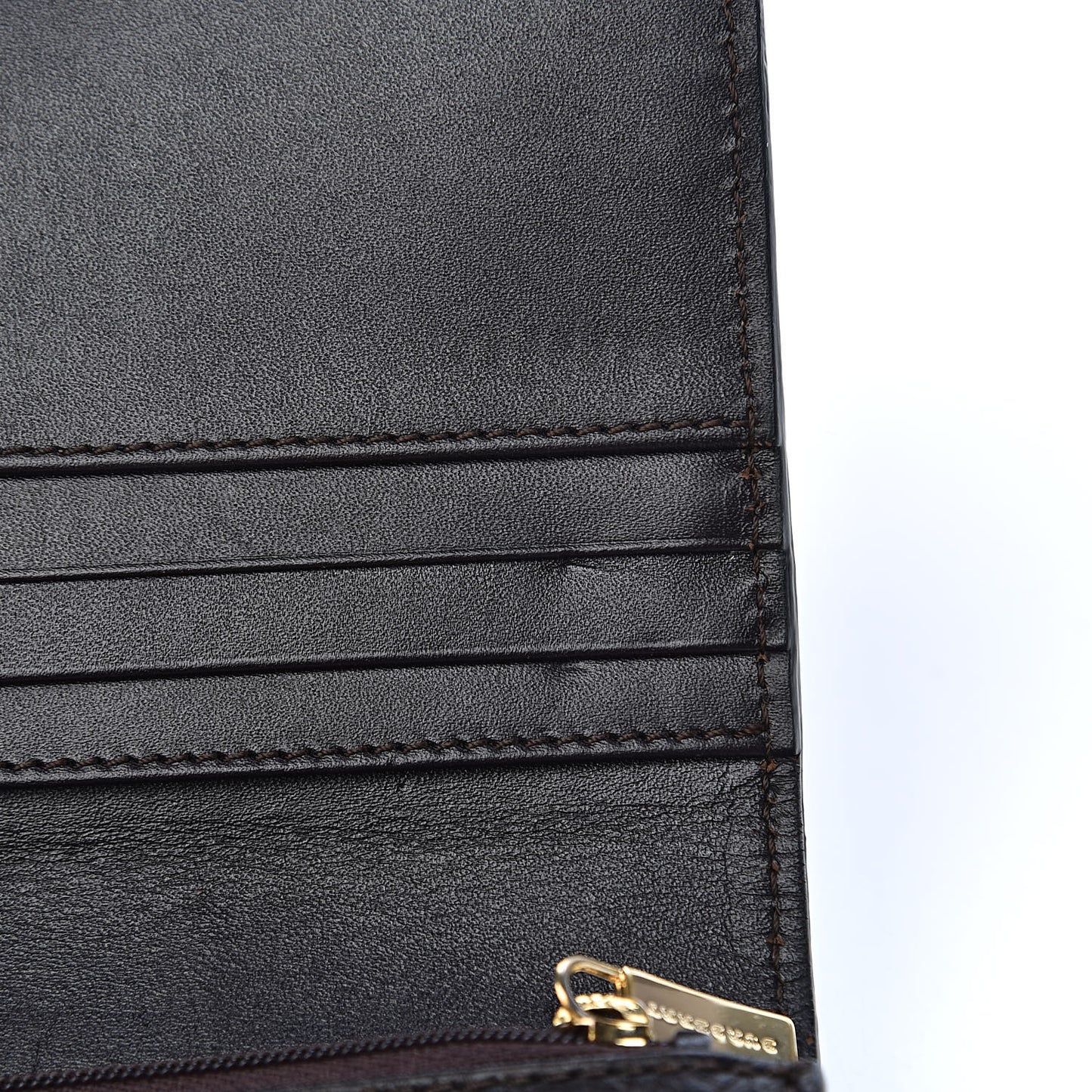 Grain Calfskin Continental Wallet Black