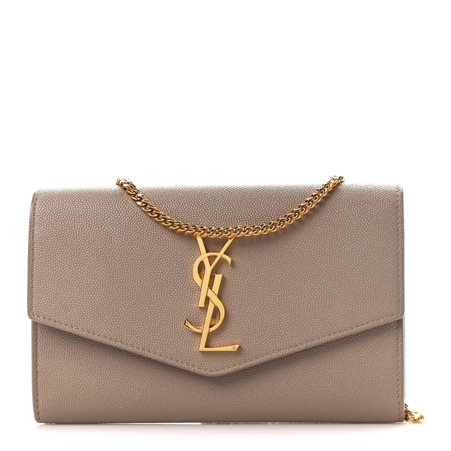 Grain De Poudre Monogram Uptown Chain Wallet Dark Beige