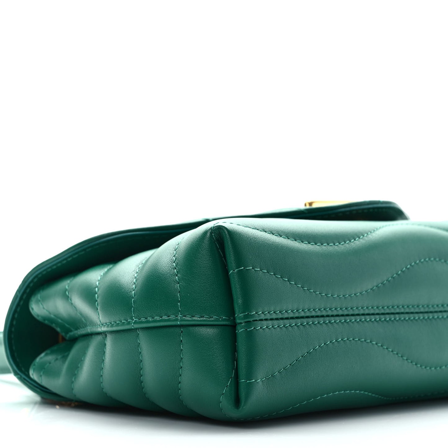 Calfskin New Wave Chain Bag MM NM Emerald
