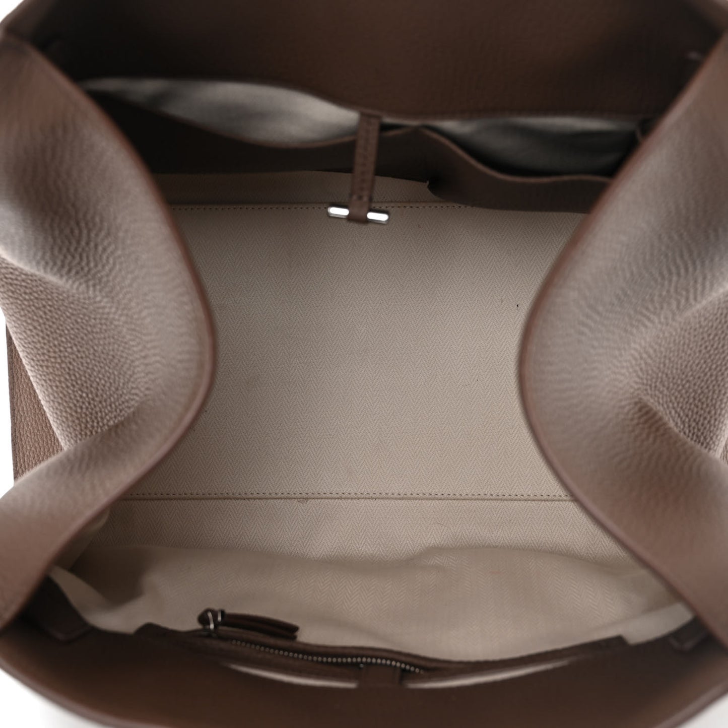 Matte Grained Calfskin Soft Margaux 15 Dark Mocha