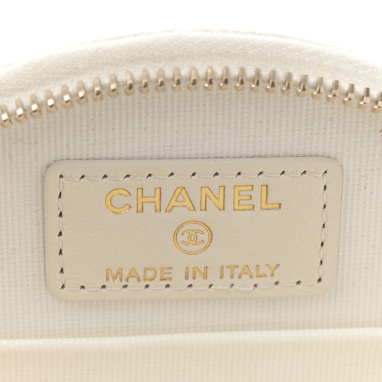 Chanel Caviar Quilted Round Handle With Care Vanity With Chain White 7 of 12