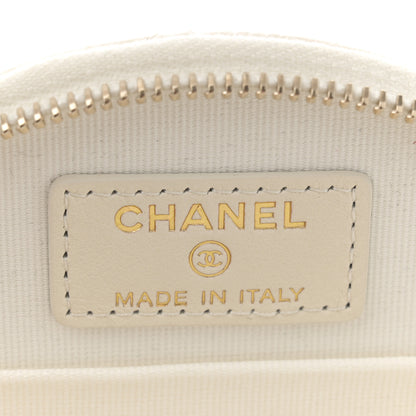 Chanel Caviar Quilted Round Handle With Care Vanity With Chain White 7 of 12
