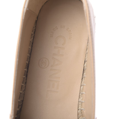 Chanel Lambskin CC Espadrilles 36 Beige Black 6 of 10