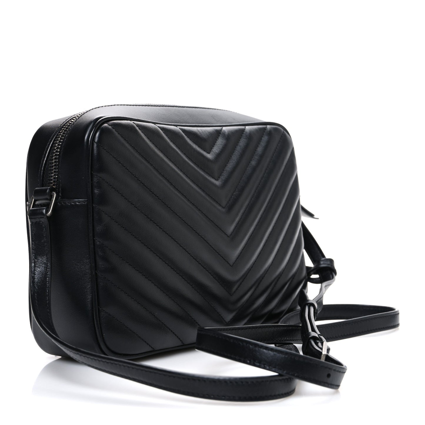 Calfskin Matelasse Monogram Lou Camera Bag Black