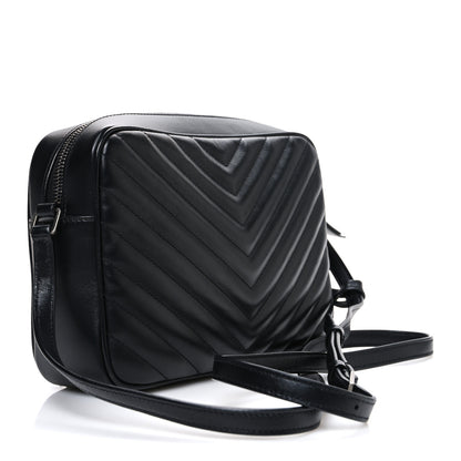 Saint Laurent Calfskin Matelasse Monogram Lou Camera Bag Black 3 of 10