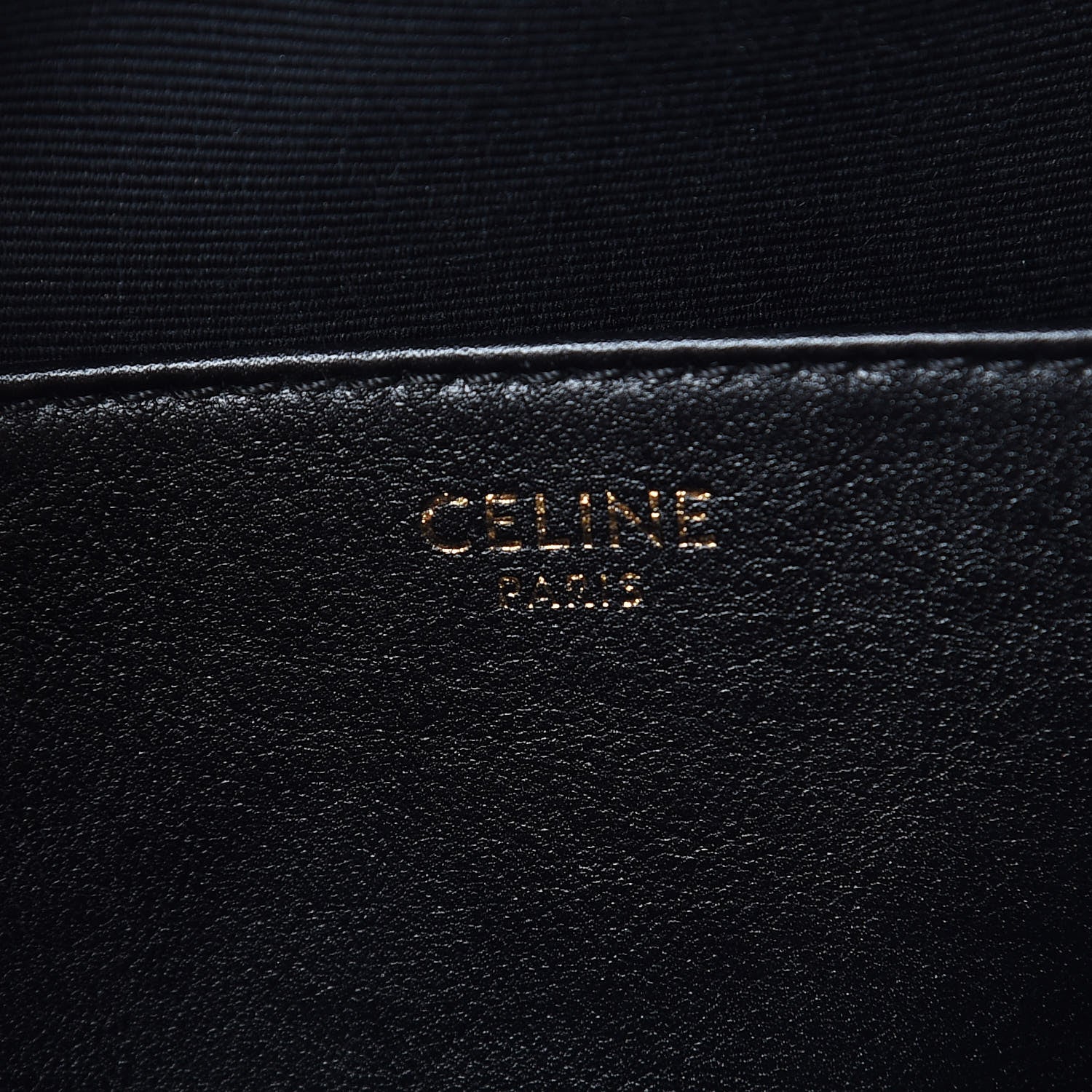 Celine Calfskin Quilted Medium C Charm Bag Black 6 of 9