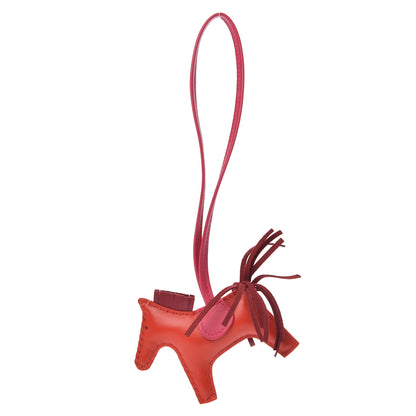Hermes Milo Lambskin Grigri Rodeo Horse Bag Charm PM Rouge Indien Rubis Rose Mexico 1 of 4