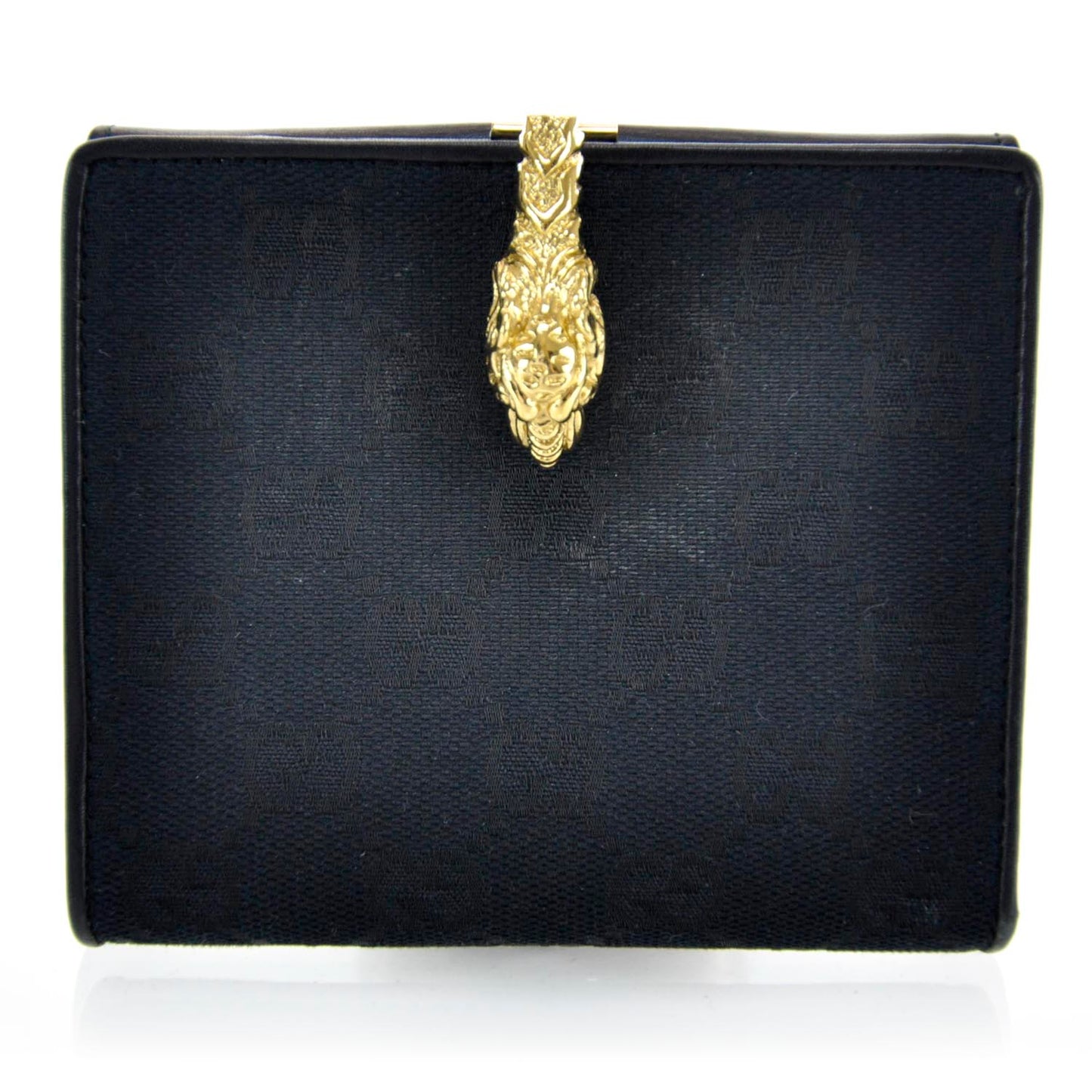 Monogram Tiger Head Compact Wallet Black