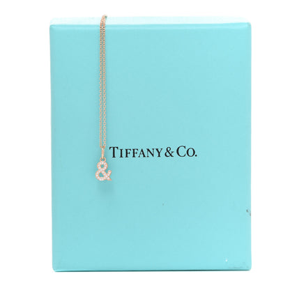 Tiffany 18K Rose Gold Diamond Medium Ampersand Pendant Necklace 7 of 7