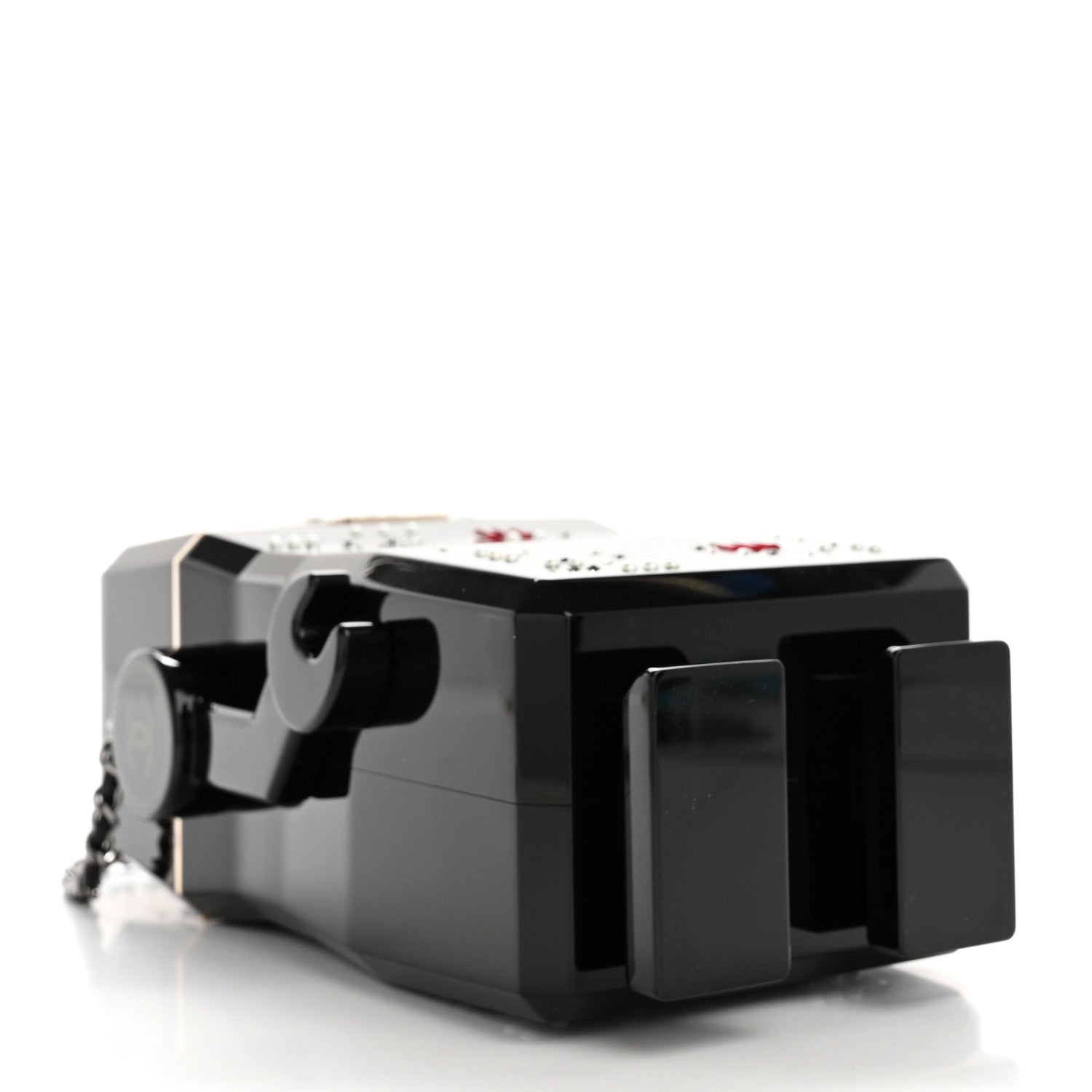Chanel Plexiglass Crystal Robot Minaudiere Clutch  Black 4 of 11
