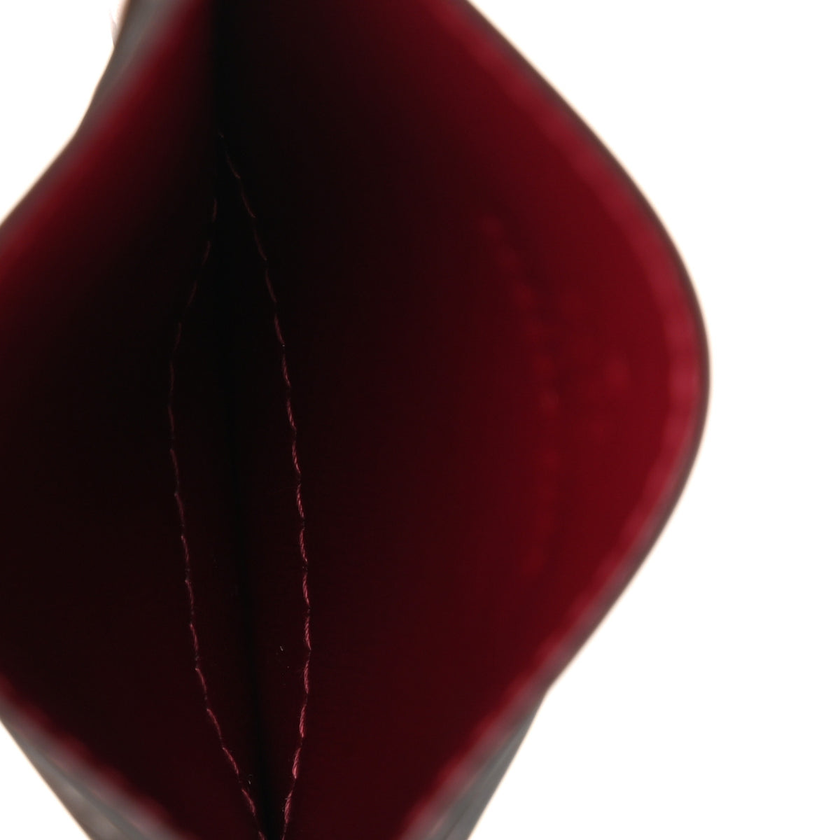 Calfskin Logo Card Holder Burgundy