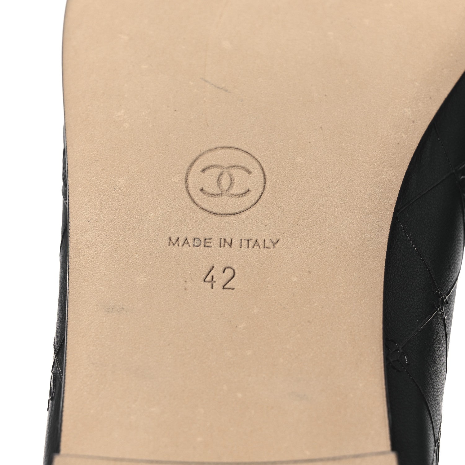 Chanel Printed Lambskin Patent Cap Toe Ballerina Flats 42 Black 8 of 11