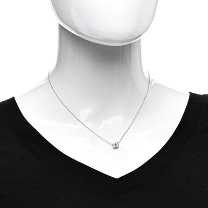 Tiffany Platinum Diamond .22ctw Flower Pendant Necklace 2 of 4