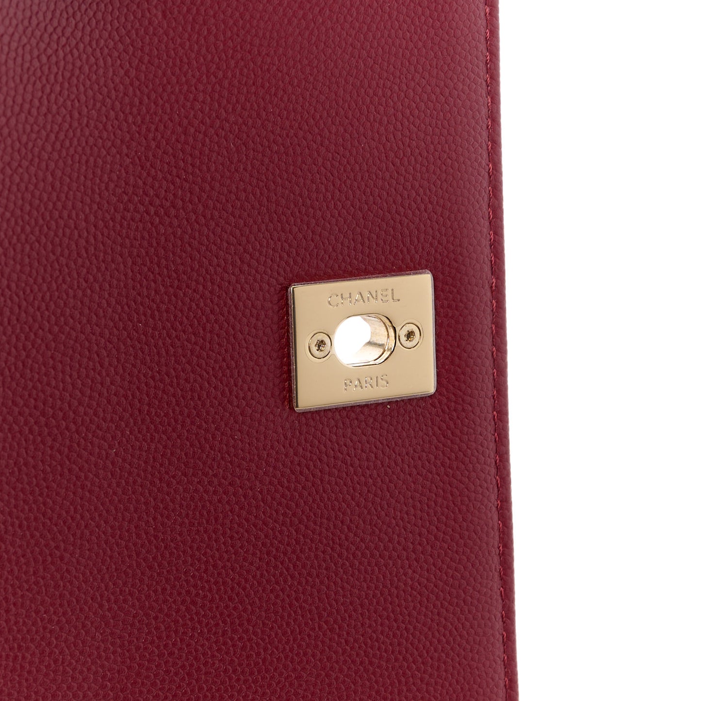 Caviar Quilted Small Business Affinity Flap Red