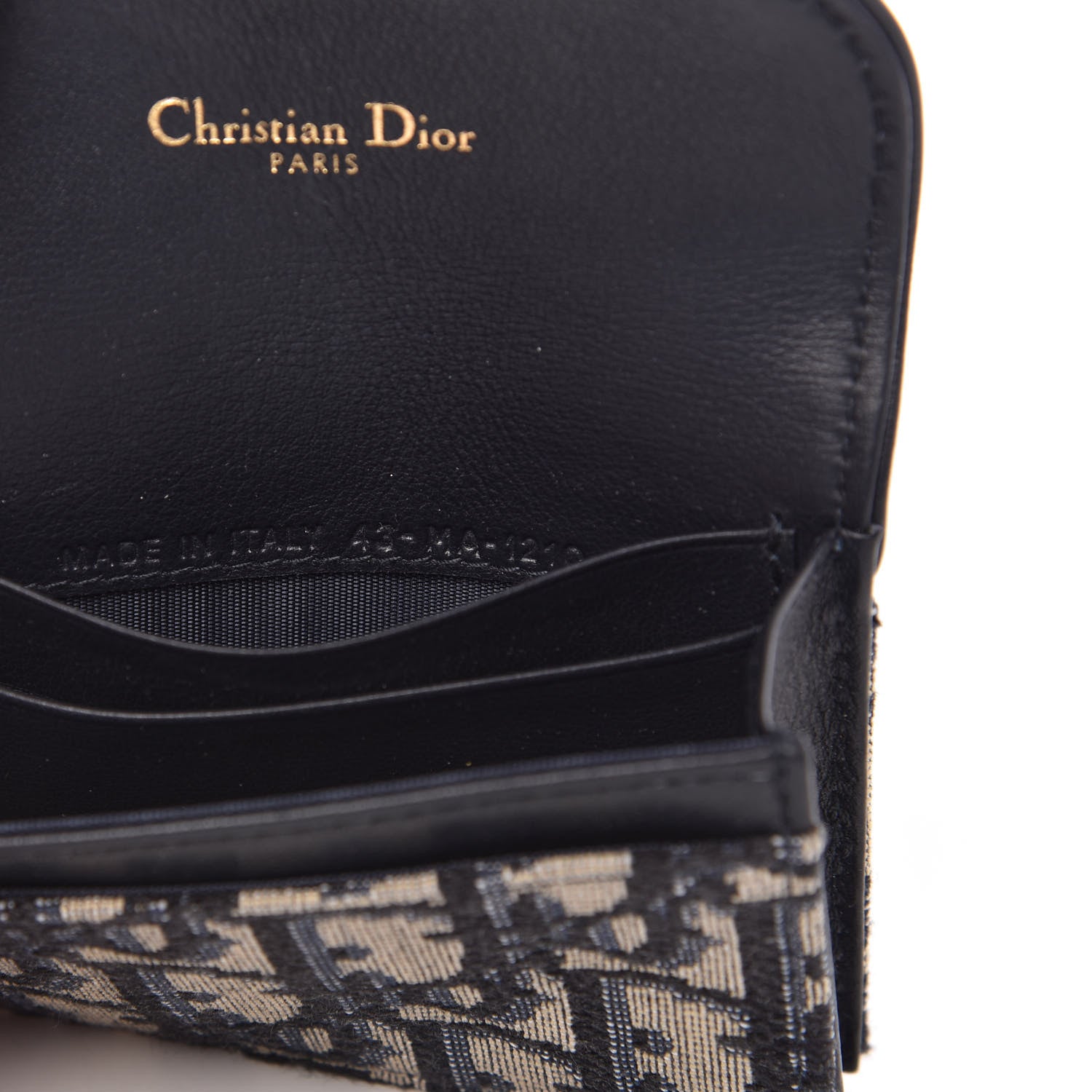 Christian Dior Oblique Saddle Card Holder Blue 7 of 7