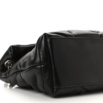Saint Laurent Lambskin Quilted Small Loulou Puffer Monogram Chain Satchel Black 8 of 9