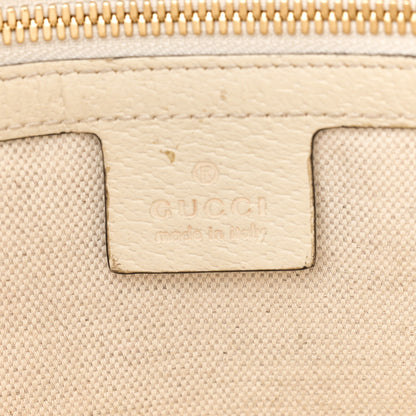 Gucci GG Supreme Monogram Flora Web Small Ophidia Half Moon Hobo White 6 of 14