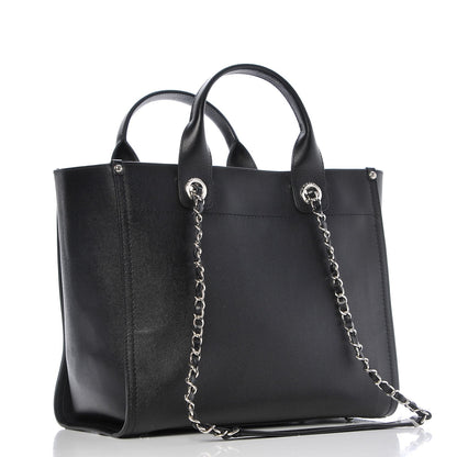 Chanel Caviar Small Studded Deauville Tote Black 3 of 7