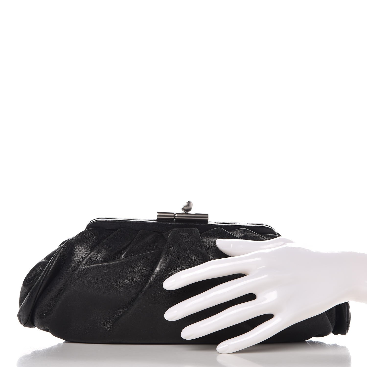 Chanel Lambskin Monte Carlo Clutch Black 2 of 8