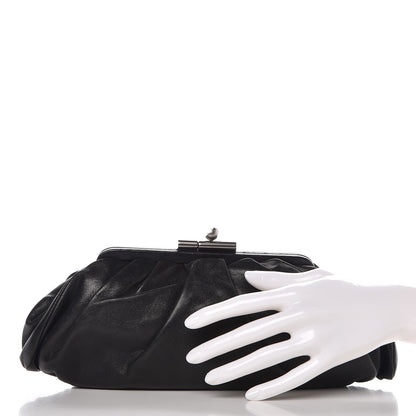 Chanel Lambskin Monte Carlo Clutch Black 2 of 8