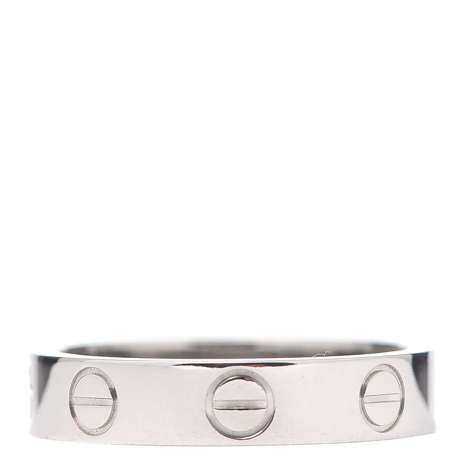 Cartier 18K White Gold 3.5mm LOVE Wedding Band Ring 47 4 3 of 4
