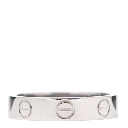Cartier 18K White Gold 3.5mm LOVE Wedding Band Ring 47 4 3 of 4