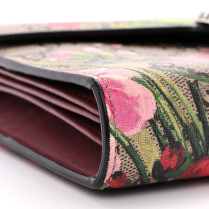 Gucci GG Supreme Monogram Blooms Mini Dionysus Chain Wallet Beige Multicolor Dry Rose 10 of 11