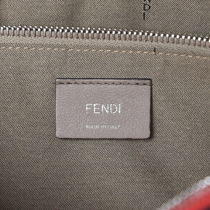 Fendi Straw Paper Vitello Dolce Elaphe Medium By The Way Boston Bag Corallo Antigua 6 of 7