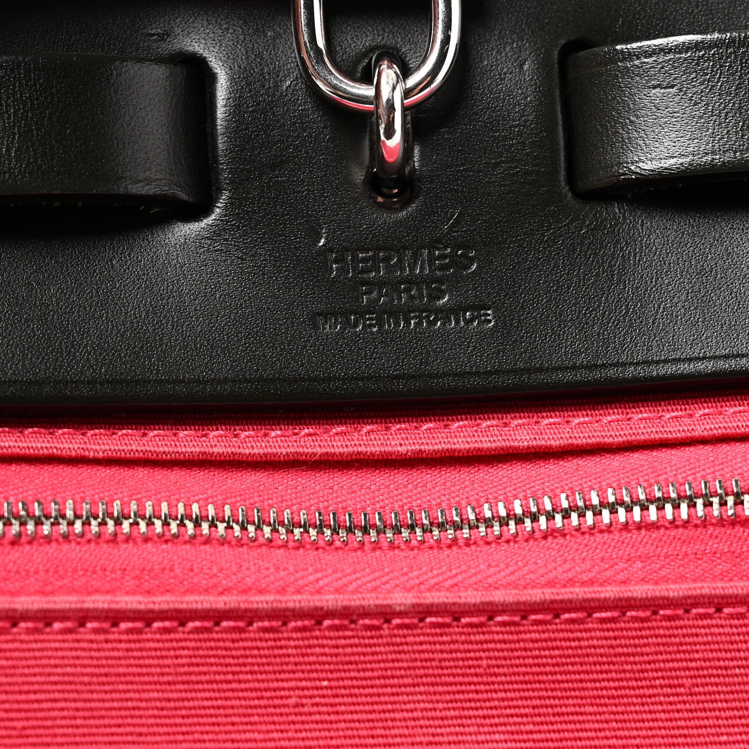Hermes Vache Hunter Toile Herbag Zip 31 PM Rose Extreme Kaki 7 of 11