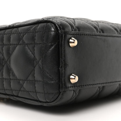 Christian Dior Lambskin Cannage Mini Lady Dior Black 8 of 9