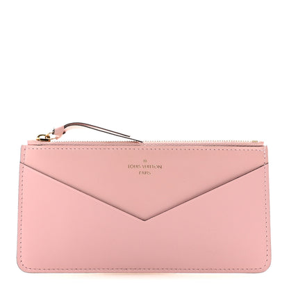 Louis Vuitton Calfskin Jeanne Wallet Zippered Insert Rose Ballerine 2 of 12